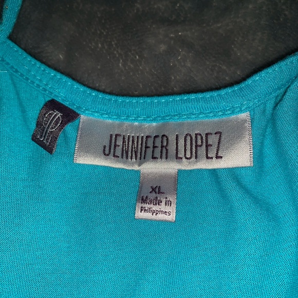 Jennifer Lopez Blue Sparkle Top Women’s Sz XL - Picture 4 of 5